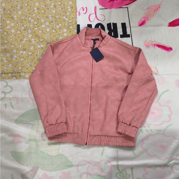 Louis Vuitton Other - Louis Vuitton Dusty Pink Suede-Look Zip Jacket